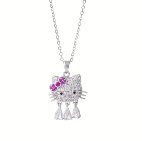 High Quality Niche Hello Kitty Silver Necklace - Picture 2 of 2